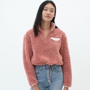 Aeropostale | Sherpa Fleece Half-Zip Pink Mesa Pullover